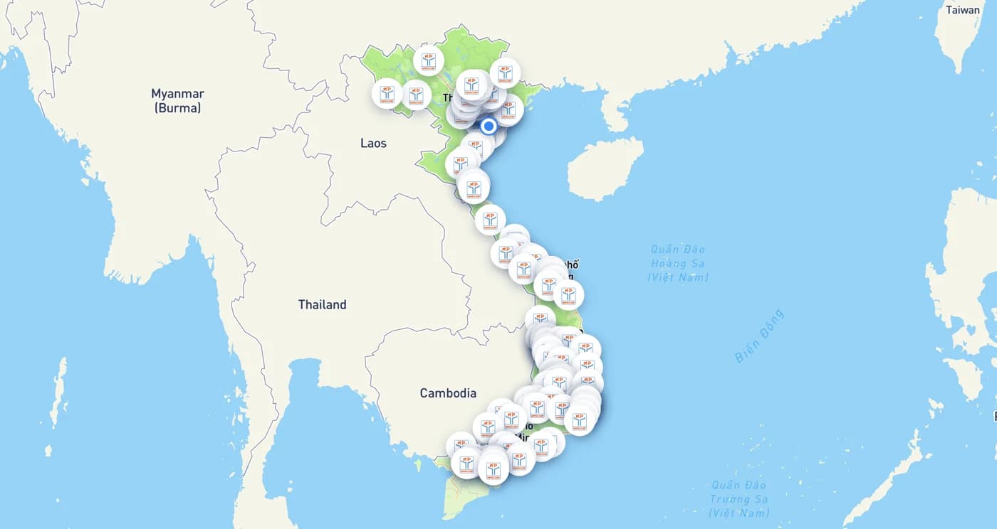 Hệ thống trạm xăng dầu trên toàn quốc